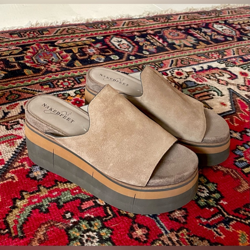 Nakedfeet platforms, barely worn, size 7